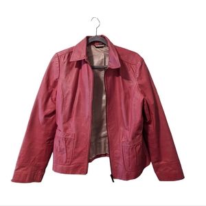 Ann Taylor Pink Leather Jacket